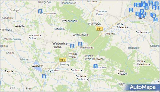 mapa Piątkowiec, Piątkowiec na mapie Targeo