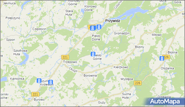 mapa Piekło Górne, Piekło Górne na mapie Targeo