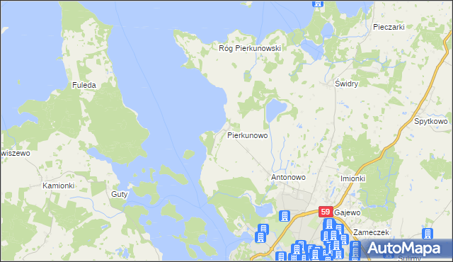 mapa Pierkunowo, Pierkunowo na mapie Targeo