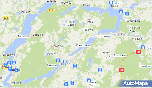 mapa Pierszczewo, Pierszczewo na mapie Targeo