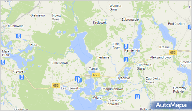 mapa Piertanie, Piertanie na mapie Targeo