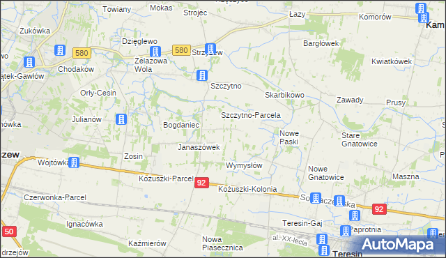 mapa Pilawice, Pilawice na mapie Targeo