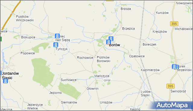 mapa Piotrków Borowski, Piotrków Borowski na mapie Targeo