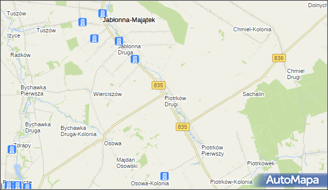 mapa Piotrków Drugi, Piotrków Drugi na mapie Targeo