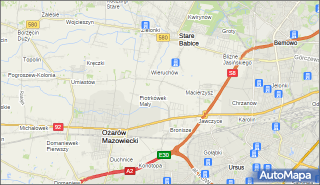 mapa Piotrkówek Duży, Piotrkówek Duży na mapie Targeo