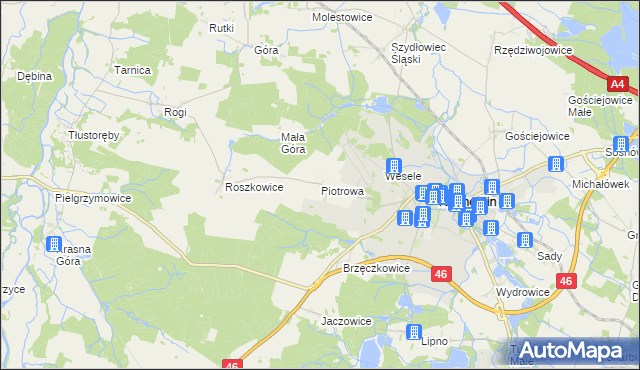 mapa Piotrowa, Piotrowa na mapie Targeo