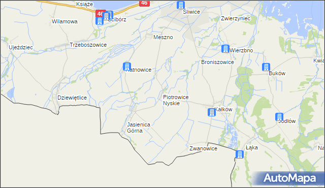 mapa Piotrowice Nyskie, Piotrowice Nyskie na mapie Targeo