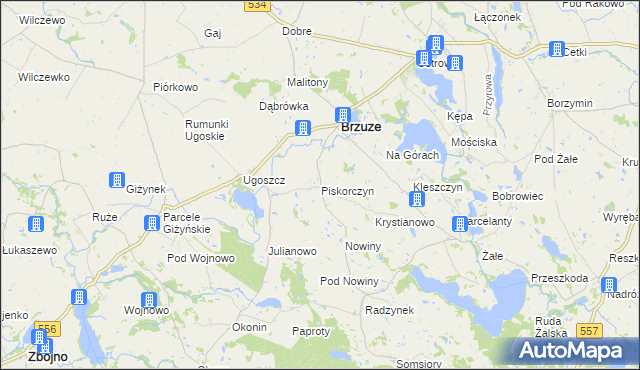 mapa Piskorczyn, Piskorczyn na mapie Targeo