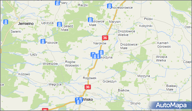 mapa Piskorzyna, Piskorzyna na mapie Targeo