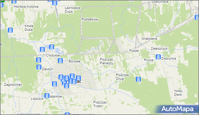 mapa Piszczac Pierwszy, Piszczac Pierwszy na mapie Targeo