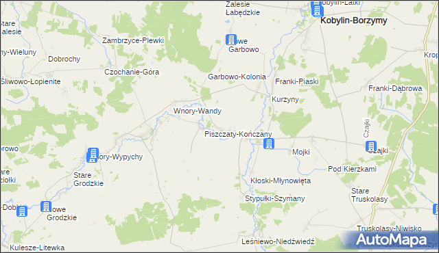 mapa Piszczaty-Piotrowięta, Piszczaty-Piotrowięta na mapie Targeo