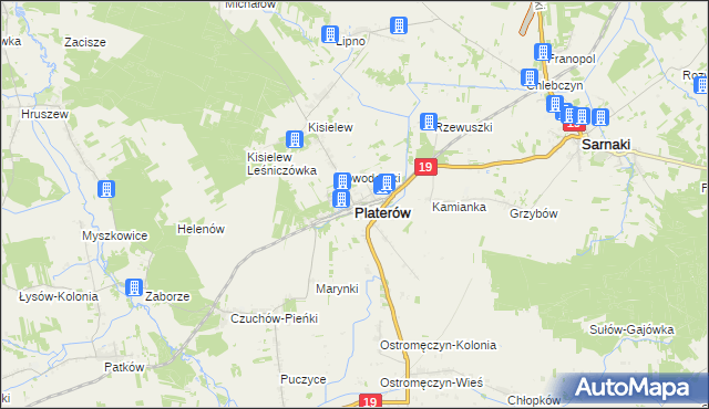 mapa Platerów, Platerów na mapie Targeo