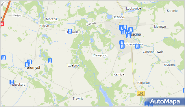 mapa Pławęcino, Pławęcino na mapie Targeo