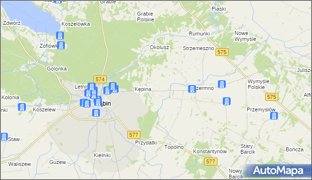 mapa Plebanka gmina Gąbin, Plebanka gmina Gąbin na mapie Targeo