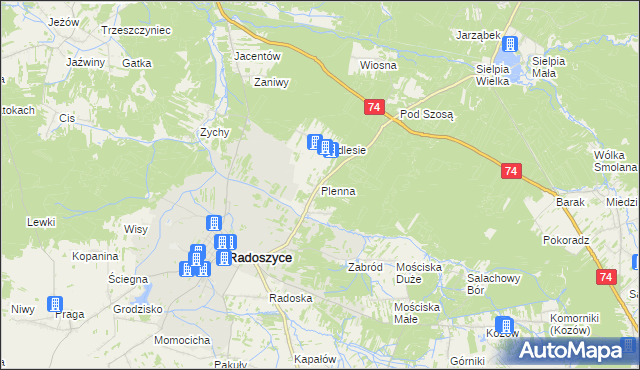 mapa Plenna, Plenna na mapie Targeo