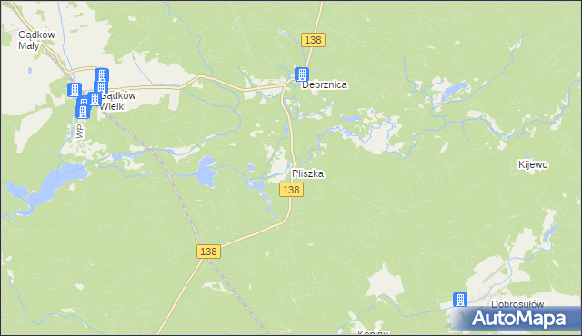 mapa Pliszka, Pliszka na mapie Targeo