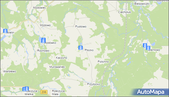 mapa Płocko, Płocko na mapie Targeo