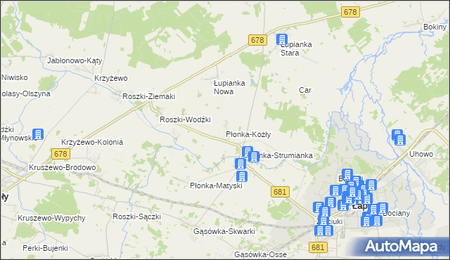 mapa Płonka-Kozły, Płonka-Kozły na mapie Targeo