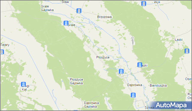 mapa Płoszyce, Płoszyce na mapie Targeo