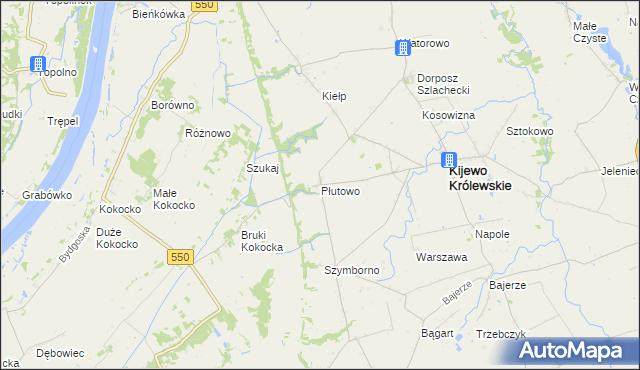 mapa Płutowo, Płutowo na mapie Targeo