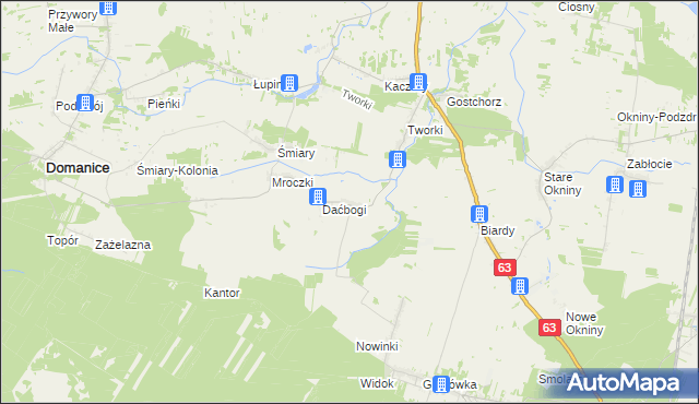 mapa Pluty gmina Wiśniew, Pluty gmina Wiśniew na mapie Targeo