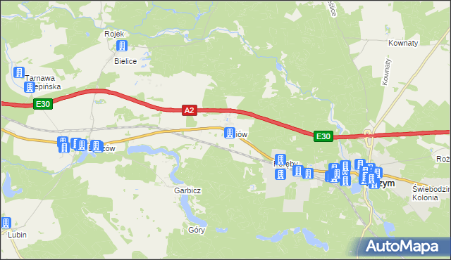 mapa Pniów gmina Torzym, Pniów gmina Torzym na mapie Targeo