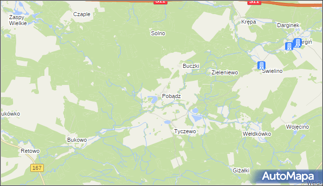 mapa Pobądz, Pobądz na mapie Targeo