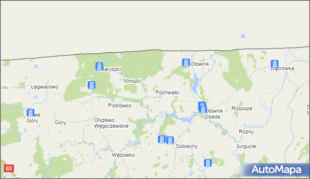 mapa Pochwałki, Pochwałki na mapie Targeo