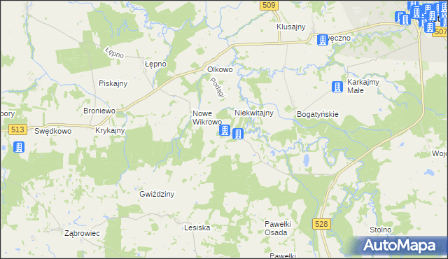 mapa Podągi, Podągi na mapie Targeo