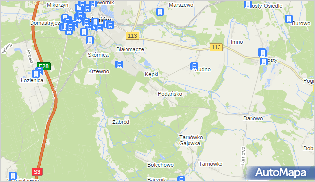 mapa Podańsko, Podańsko na mapie Targeo