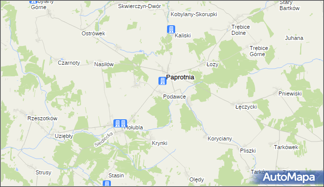 mapa Podawce, Podawce na mapie Targeo