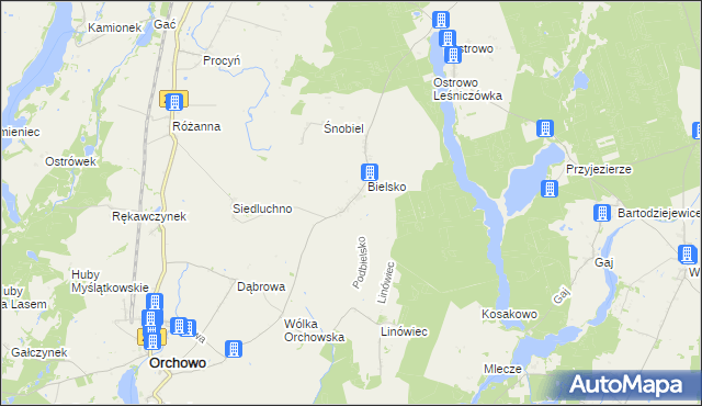 mapa Podbielsko, Podbielsko na mapie Targeo