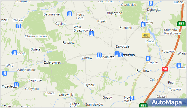 mapa Podcabaje, Podcabaje na mapie Targeo