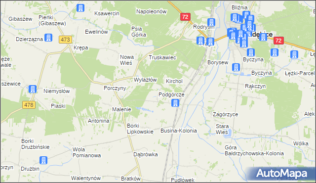 mapa Podgórcze, Podgórcze na mapie Targeo