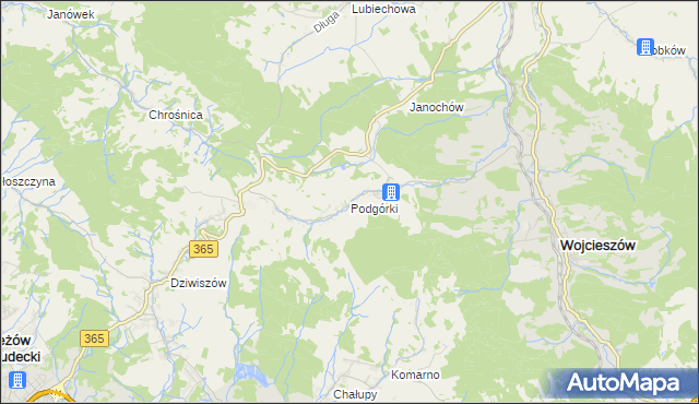 mapa Podgórki gmina Świerzawa, Podgórki gmina Świerzawa na mapie Targeo