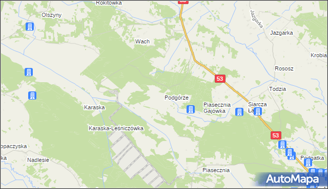 mapa Podgórze gmina Kadzidło, Podgórze gmina Kadzidło na mapie Targeo