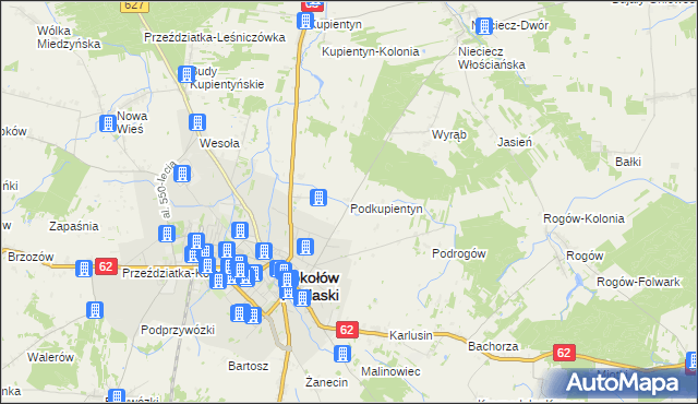 mapa Podkupientyn, Podkupientyn na mapie Targeo