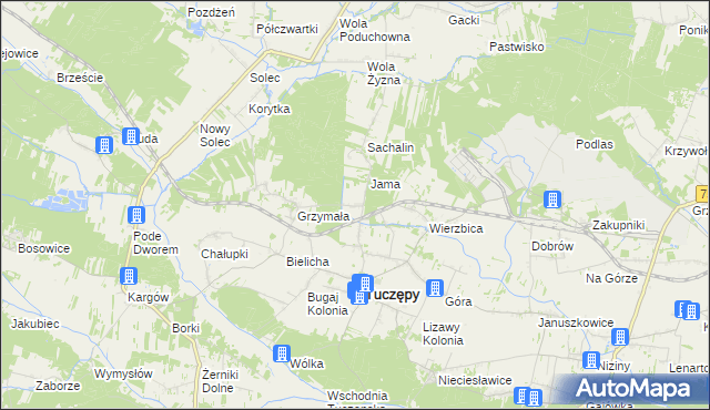 mapa Podlesie gmina Tuczępy, Podlesie gmina Tuczępy na mapie Targeo