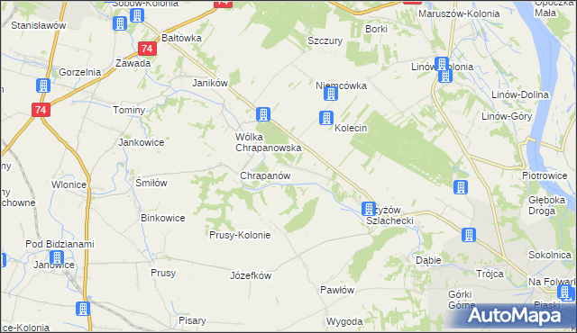 mapa Podszyn, Podszyn na mapie Targeo