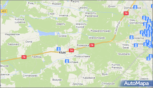 mapa Podwódka, Podwódka na mapie Targeo
