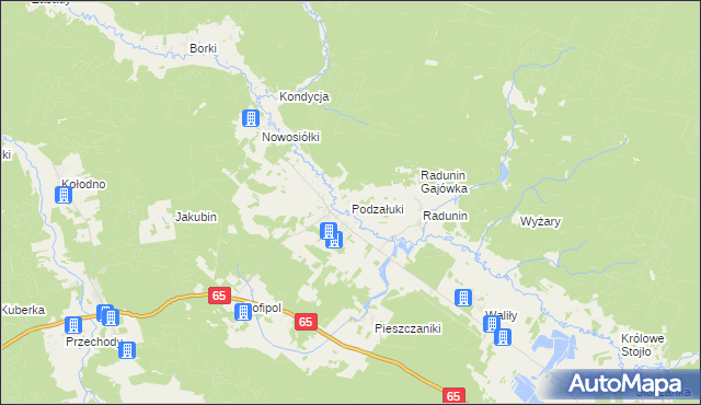 mapa Podzałuki, Podzałuki na mapie Targeo