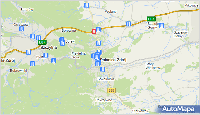 mapa Polanica-Zdrój, Polanica-Zdrój na mapie Targeo