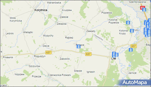 mapa Połazie, Połazie na mapie Targeo