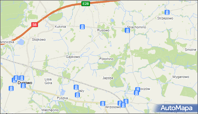 mapa Połomino, Połomino na mapie Targeo