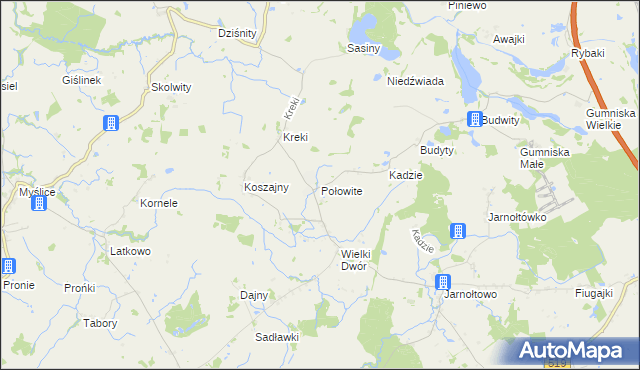 mapa Połowite, Połowite na mapie Targeo