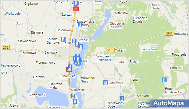 mapa Półwiosek Lubstowski, Półwiosek Lubstowski na mapie Targeo