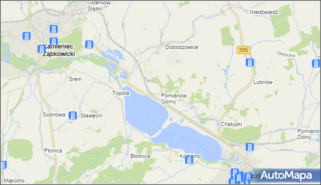 mapa Pomianów Górny, Pomianów Górny na mapie Targeo