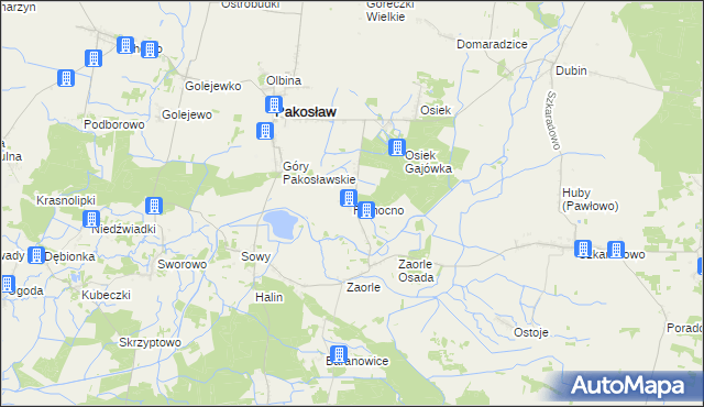 mapa Pomocno, Pomocno na mapie Targeo