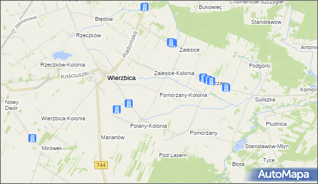 mapa Pomorzany-Kolonia, Pomorzany-Kolonia na mapie Targeo