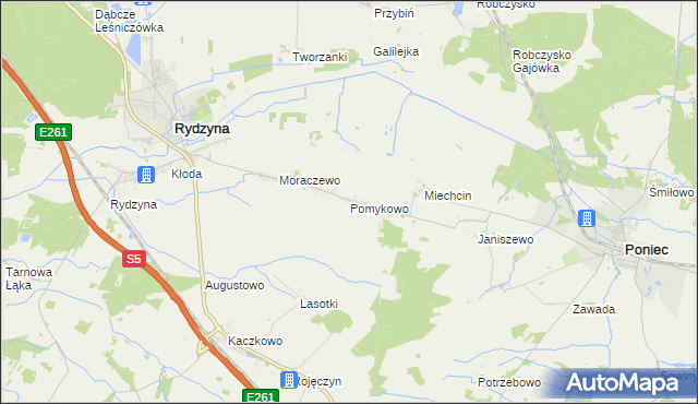 mapa Pomykowo, Pomykowo na mapie Targeo